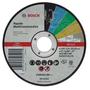 Bosch Disque tronçonner Multiconst. Rapido 125x22.23x1.0 pas cher