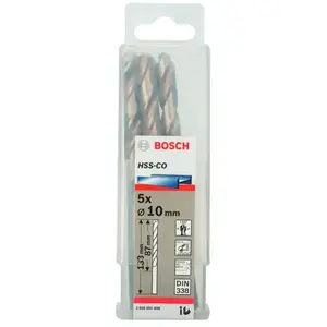 Comparateur de prix : Bosch Accessories Forets à Métaux Rectifiés Hss-Co Standard, Din 338 (10 X 87 X 133 Mm)