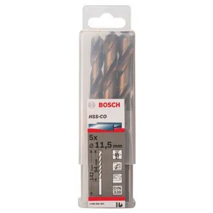 Comparateur de prix : Bosch Forets à Métaux Rectifiés Hss-Co Standard, Din 338 (11,5 X 94 X 142 Mm)
