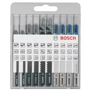 Bosch 1 Kit De 10 Lames De Scie Sauteuse Pour Bois Et Métal - Bosch pas cher