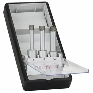 Comparateur de prix : Coffret de 3 forets diamantés easy dry robuste line - bosch - 2608587145
