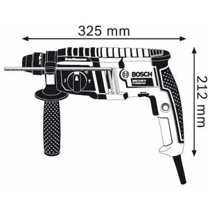 Bosch Marteau-perforateur rotatif GBH 2-20 D, 650W 1,7J Bosch pas cher