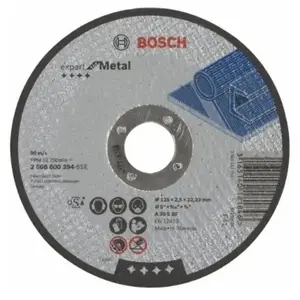 Disque expert à tronçonner Bosch moyeu plat Spécial métaux 125X2.5 mm - 2608600394 pas cher