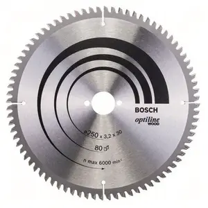 Bosch Lame de scie à onglet et radiale 250x30, 80 Dents pas cher