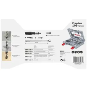 Comparateur de prix : Bosch - Ensemble de 105 forets et visseuses Premium X-Line - 2608P00236