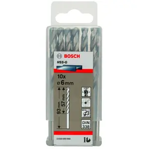Comparateur de prix : Bosch Forets à métaux HSSG standard, DIN 338 6 x 57 x 93 mm 10pc