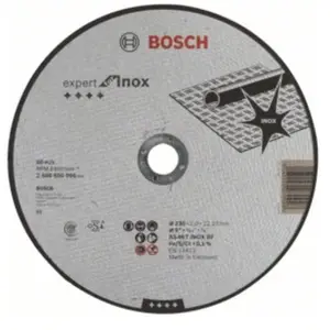 Comparateur de prix : Disque à tronçonner INOX BOSCH 2608600096 - Ø 230 Al 22,23 Ep 2,0