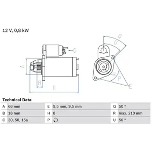 BOSCH Démarreur pour SUZUKI: SJ 410, Samuraï, LJ80 (Ref: 0 986 012 881) pas cher