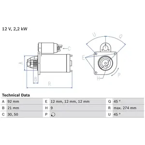 Comparateur de prix : Démarreur BOSCH 0 986 016 210