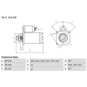 Démarreur 0 986 013 720 Bosch Man Bosch 1372Vendu parpiecesauto.fr