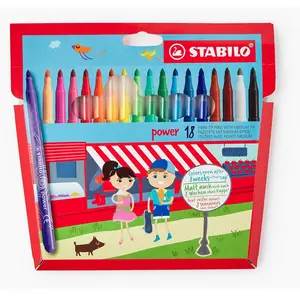 STABILO 18 feutres de coloriage STABILO Power - pointe moyenne