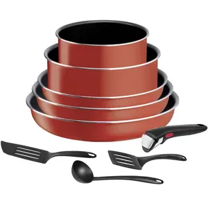 TEFAL Batterie de cuisine 9 Pi ¨ces Empilable Aluminium Rev  tement Anti-adh... pas cher