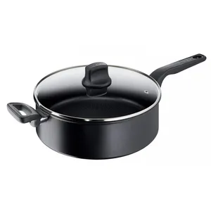 Tefal Tefal - Hard Titanium Pro Sautepan 28 Cm W.lid Black (g2893753) pas cher