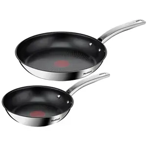 Comparateur de prix : Tefal Ensemble de 2 Pièces de poêles B817S255 Acier inoxydable Ø 20 cm Ø 26 cm