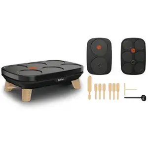 Tefal Gourmet PY900812 - Crêpière - 1.1 kWatt - noir/bois