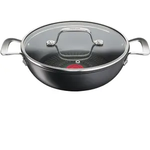 Tefal poêle à frire G2557172, Unlimited Shallowpan 26 + couvercle pas cher