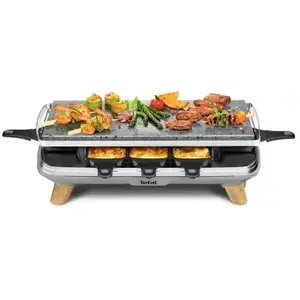 Comparateur de prix : Pierre à griller Tefal Raclette Pierrade Gourmet PR620D12 1350 W Gris