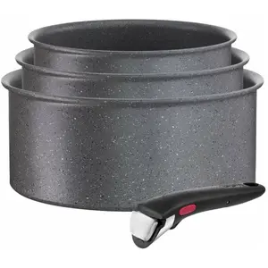 Comparateur de prix : TEFAL L3969002 Ingenio Natural Force Lot 3 casseroles 16/18/20 cm + po...
