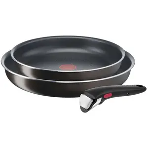 TEFAL 2 poêles Ø22/26 cm en aluminium EASY + Tous feux sauf Induction pas cher