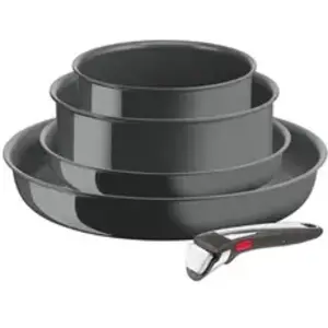 Comparateur de prix : Batterie de cuisine 5 pièces Tefal Ingenio Renew Gris Hippo Iron