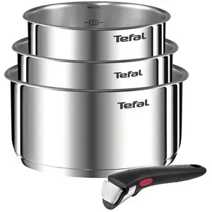 Comparateur de prix : TEFAL INGENIO EMOTION Set 3 Casseroles 16/18/20 cm+1 poignée - Inox - ...