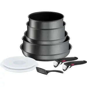 Comparateur de prix : Tefal Ingenio Batterie de cuisine 10 p, Poêles, Casseroles, Induction, Revêtement antiadhésif résistant, Empilable, Compatible lave-vaisselle, Fabriqué en France, Daily Chef On L7619302