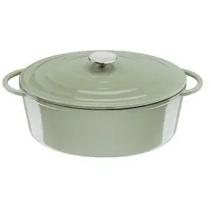 Cocotte Tefal TEFAL LOV Cocotte ovale 34 cm Verte E2580604 pas cher