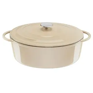 Cocotte Tefal LOV Cocotte ovale 34 cm Beige E2590604 pas cher