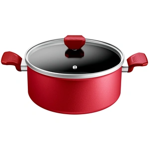 Comparateur de prix : SEB TEFAL DAILY EXPERT Faitout avec couvercle 24CM 5L ROUGE
