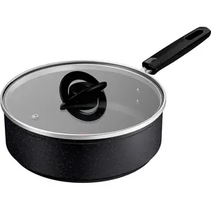 Tefal Excell Cook Frying Pan, 24 cm/3.4 l, Glass Lid, Black, Poêle + c... pas cher