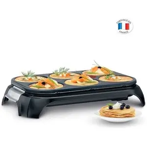 Comparateur de prix : Tefal Tefal Crep'Party PY558813 - Crêpière - 1 kWatt - noir/inox