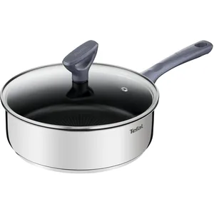 Comparateur de prix : Tefal Sauteuse Dailycook En Inox - O 24 Cm - Avec Couvercle En Verre - Tous Feux Dont Induction