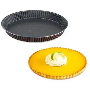 Comparateur de prix : Moule à tarte 27 cm Perfect Bake - Tefal - Marron - Aluminium