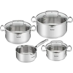 Tefal Duetto G719S7 Batterie de cuisine 4 pièces en acier inoxydable