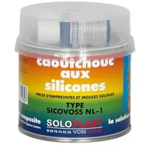 Caoutchouc aux silicones avec durcisseur NL Soloplast 500g pas cher