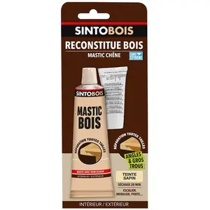 Comparateur de prix : SINTO Mastic à bois avec durcisseur Chêne moyen Pot 190g