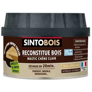 Comparateur de prix : Sintobois mastic à bois avec durcisseur ls boîte 170 ml / 190 g chêne clair
