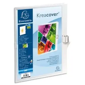 EXACOMPTA Chemise à dos extensible Kreacover, A4, blanc () pas cher