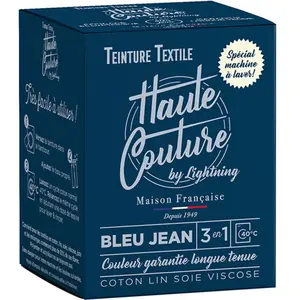 Comparateur de prix : Teinture textile haute couture bleu jean 350g
