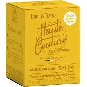 Comparateur de prix : Teinture textile haute couture jaune safran 350g