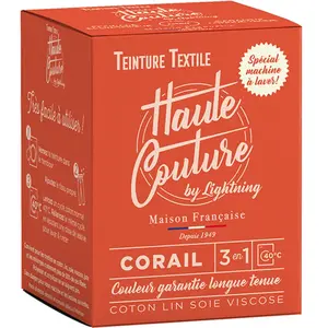 Comparateur de prix : Teinture textile haute couture corail 350g