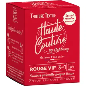 Comparateur de prix : Teinture textile haute couture rouge vif 350g