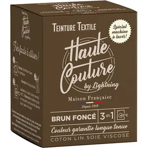Comparateur de prix : Teinture textile haute couture brun foncé 350g