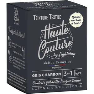 Comparateur de prix : Teinture textile haute couture gris charbon 350g