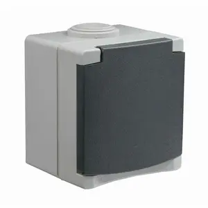 Debflex - Appareillage en saillie étanche IP65 prise 2P+T 16 ampères Gris - 730120 pas cher