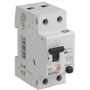Comparateur de prix : Debflex - interrupteur differentiel 2P 30MA 63A 2 modules type a - 707515