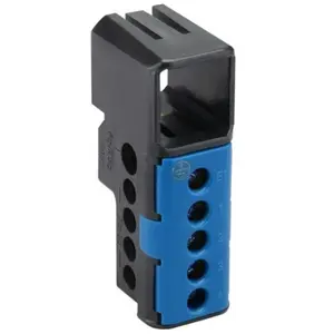 Debflex Bornier neutre bleu 5 trous DEBFLEX pas cher