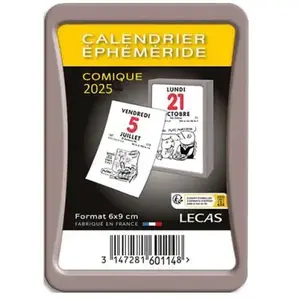 Lecas bloc éphémeride 2014, comique, 60 x 90 mm - à coller 400038258 pas cher