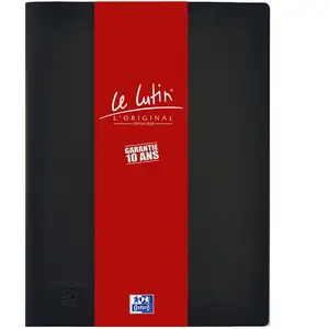 Oxford ELBA LUTIN PROT DOC PVC A4 40P NOIR pas cher