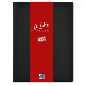 ELBA LUTIN PROT DOC PVC A4 80P NOIR pas cher